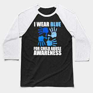 I wear blue for child abuse awareness Baseball T-Shirt